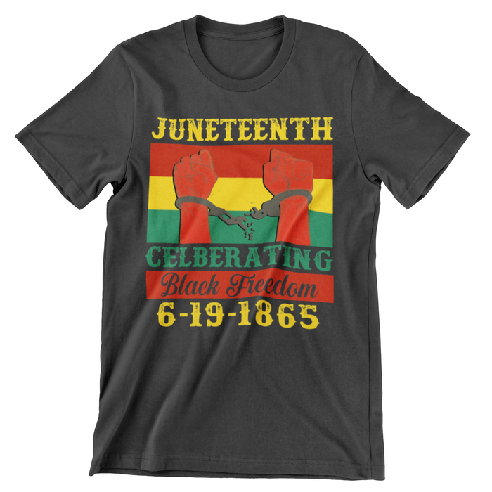 JT73 Juneteenth Celebrating Black Freedom 1865 Independence Day T-Shirt