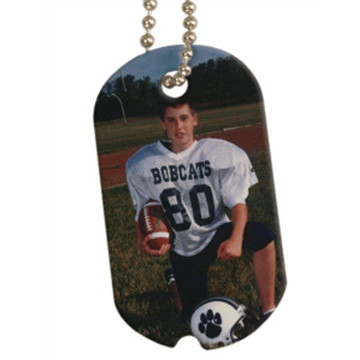 1 1/8" x 2" White Notched Dog Tag