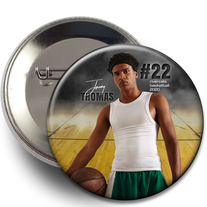 #9B Basketball Memorial Button