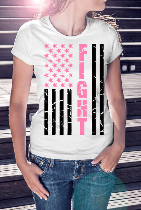 Breast Cancer Fight Flag Shirt