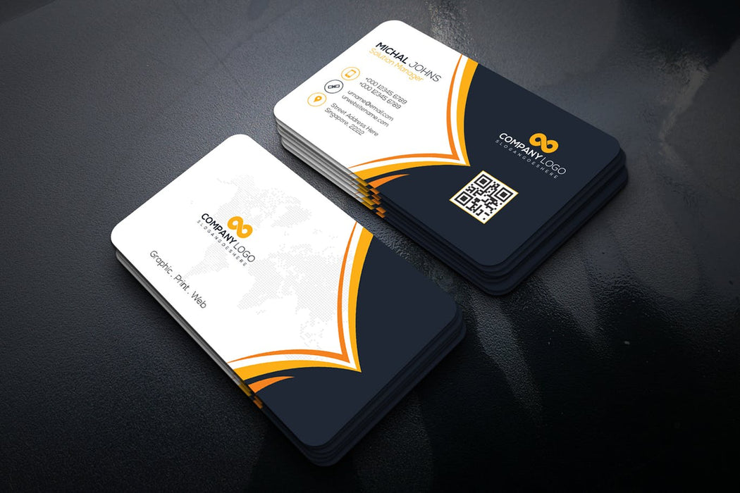 DFY BC 1 - Solutions Business Card Design Gold