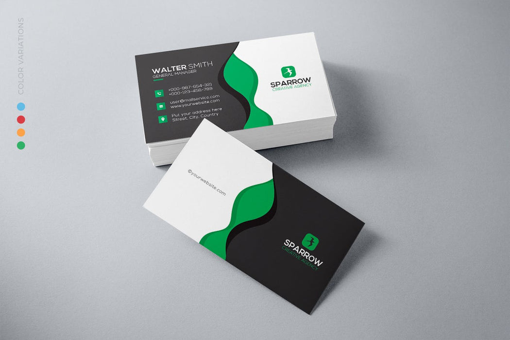 DFY BC 41 - Inventive Business Card Design Green