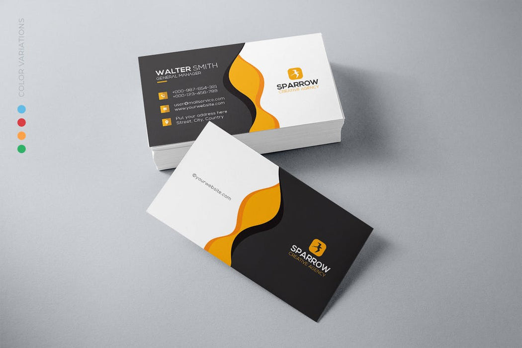 DFY BC 41 - Inventive Business Card Design Orange