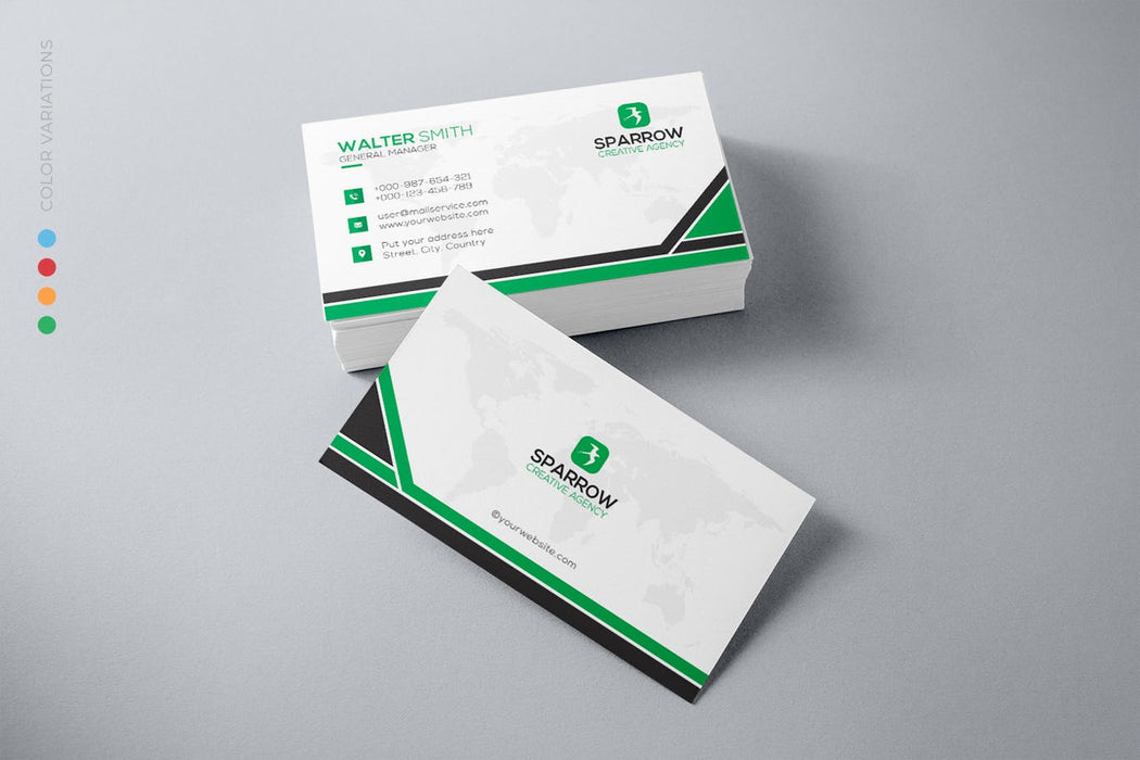 DFY BC 47 - Stimulating Business Card Design Green