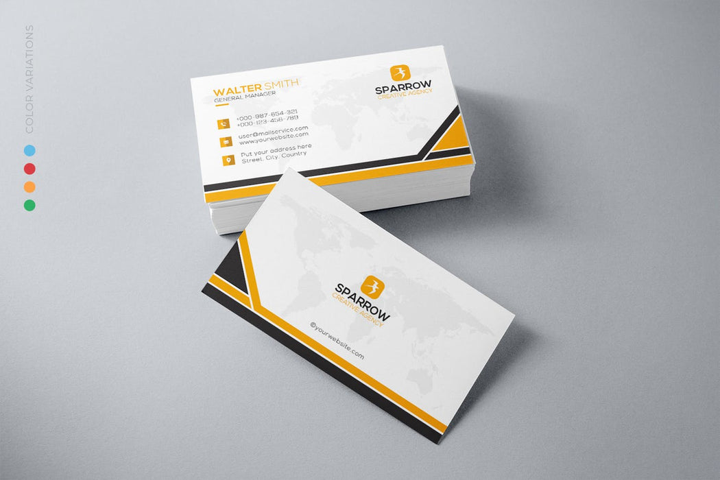 DFY BC 47 - Stimulating Business Card Design Yellow