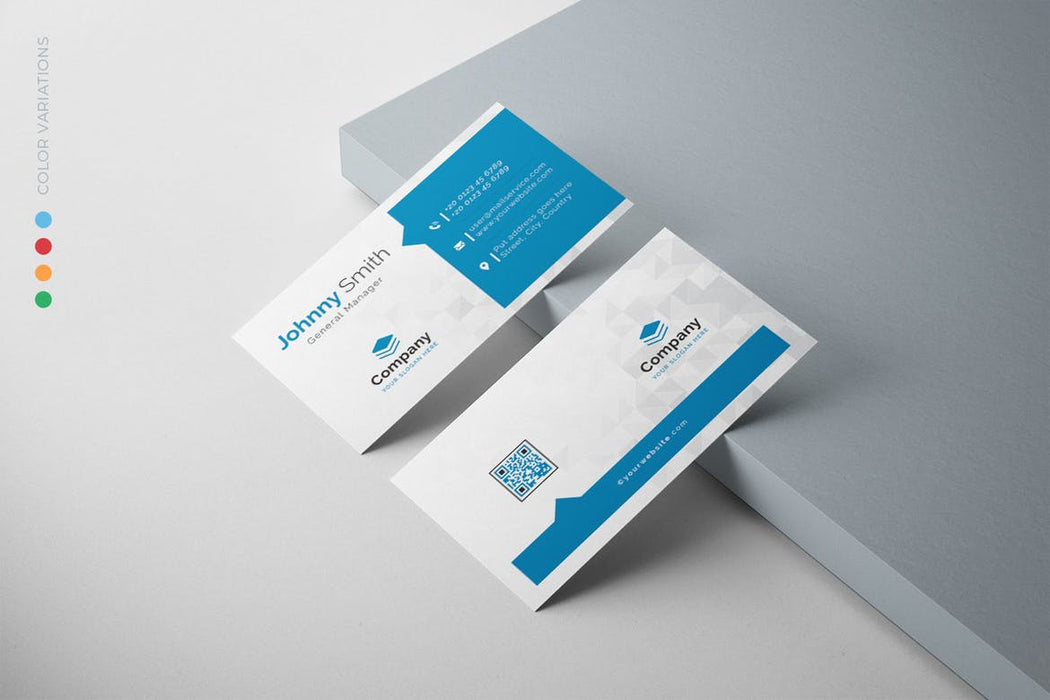 DFY BC 6 - Speak Business Card Design Blue