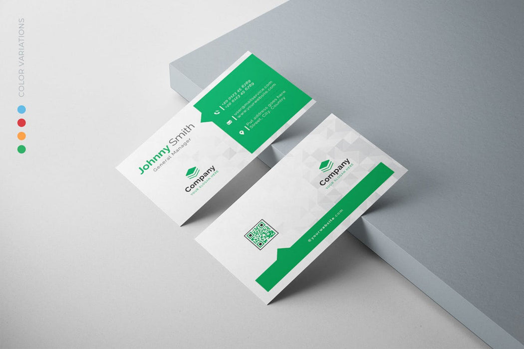 DFY BC 6 - Speak Business Card Design Green