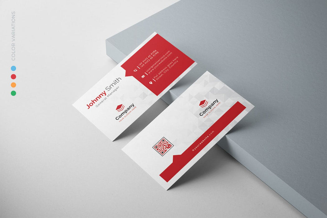 DFY BC 6 - Speak Business Card Design Red