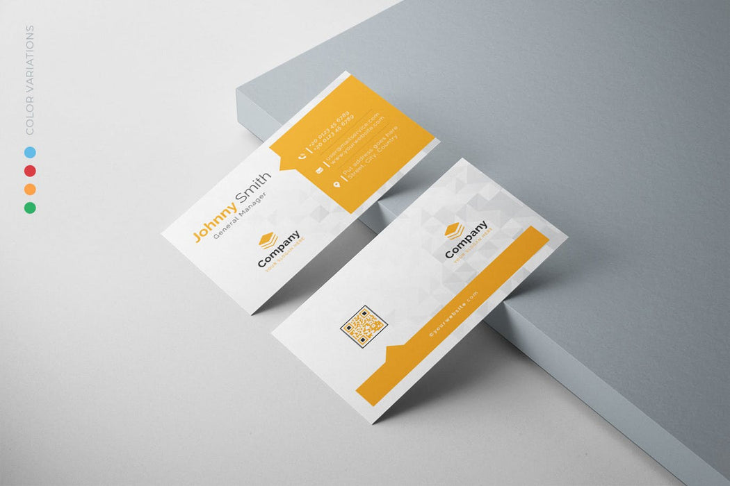 DFY BC 6 - Speak Business Card Design Yellow Gold
