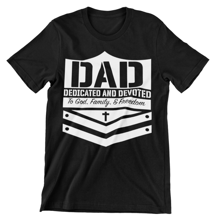 FD68 Dedicated And Devoted Dad T-Shirt