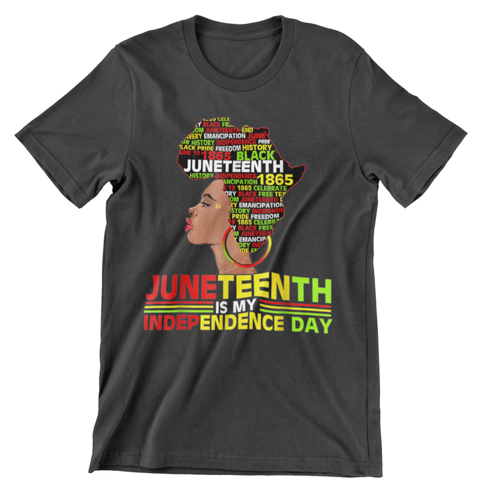 JT52 - Juneteenth Heart Black History Afro American Women Girl Men T-Shirt T-Shirt