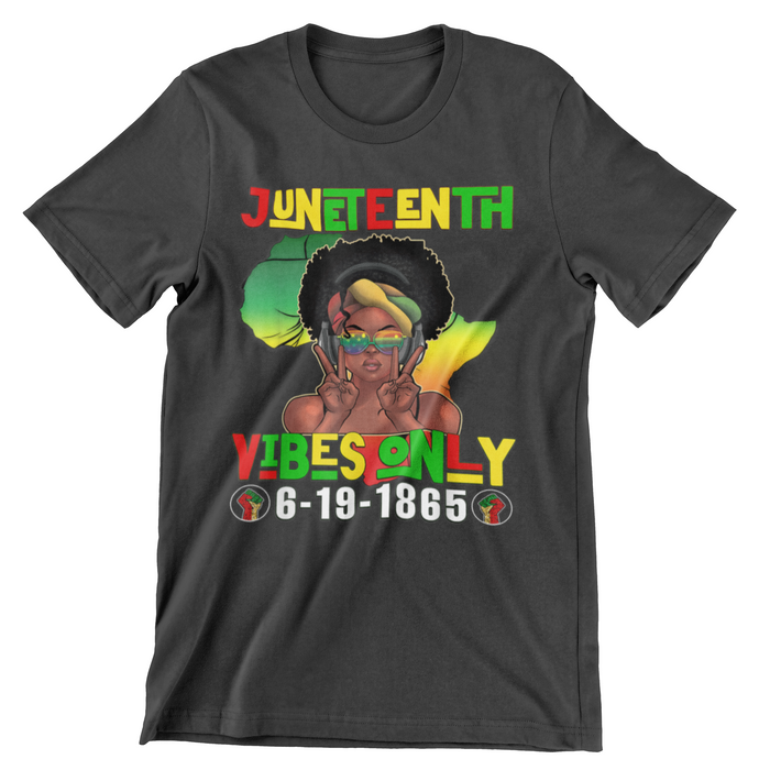 JT54 - Juneteenth Independence Day Afro Melanin Black Natural Hair T-Shirt