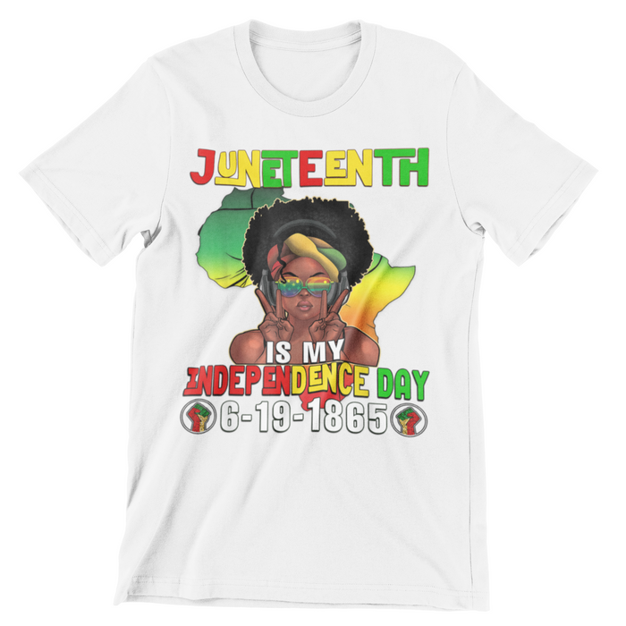 JT55 - Juneteenth Independence Day Afro Melanin Natural Hair Womens T-Shirt