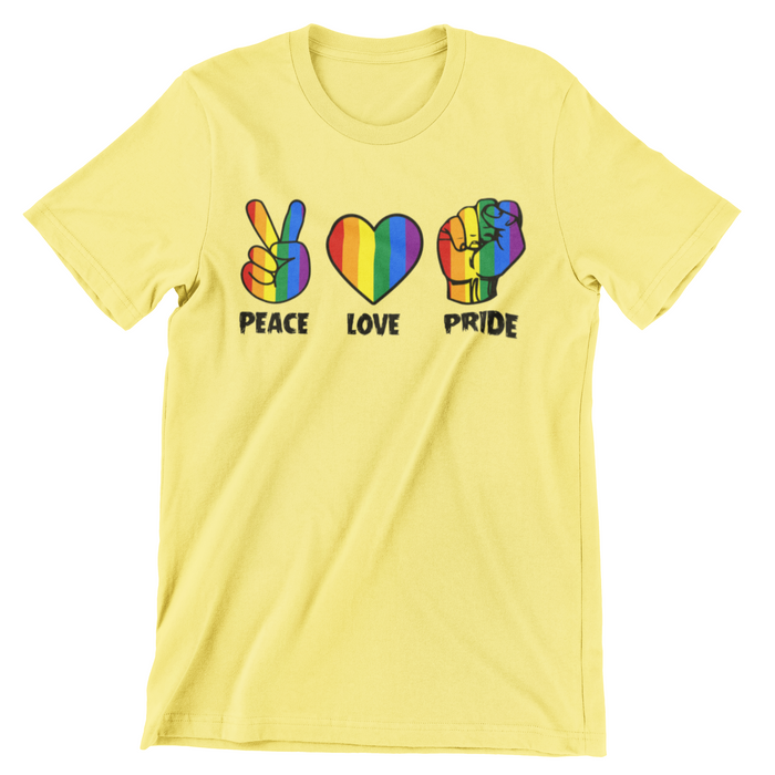LG1 Peace Love Pride T-Shirt