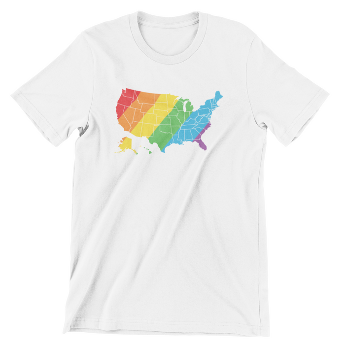 LG48 LGBT USA Map T-Shirt