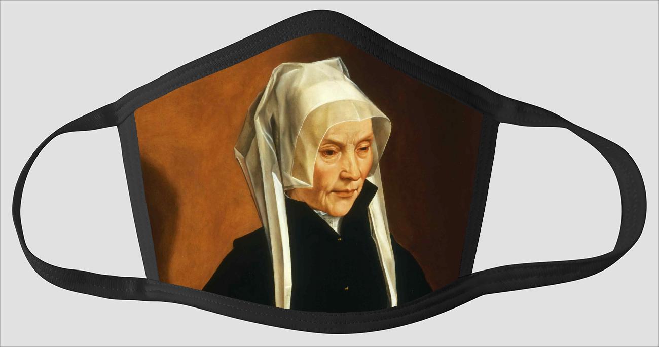 Maarten van Heemskerck    Netherlandish    Portrait of Sophia van Amerongen - Face Mask