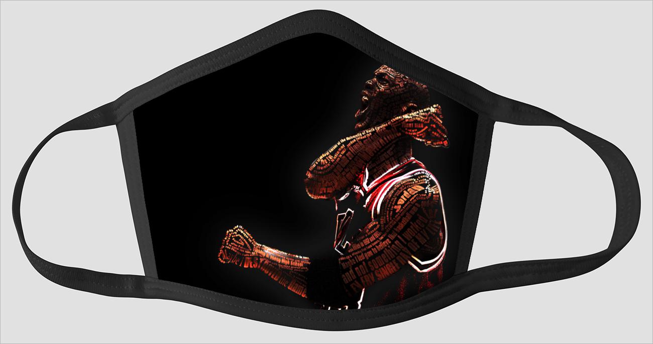 Michael Jordan 23 Word Art - Face Mask