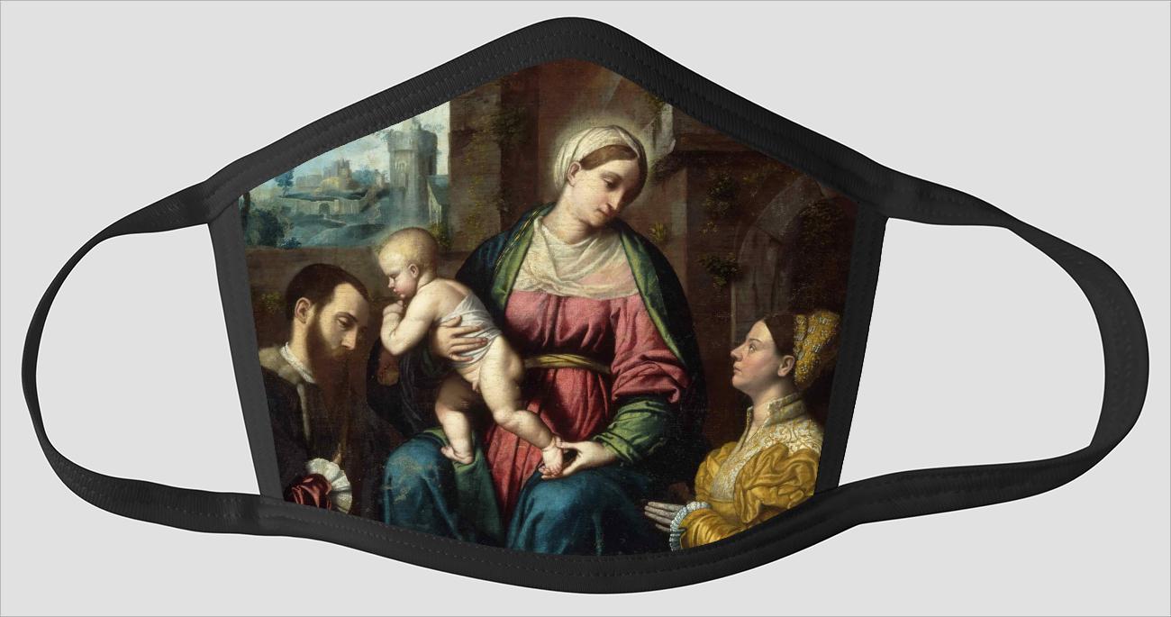 Moretto da Brescia (Alessandro Bonvicino)    Italian    Virgin and Child    with Two Donors - Face Mask