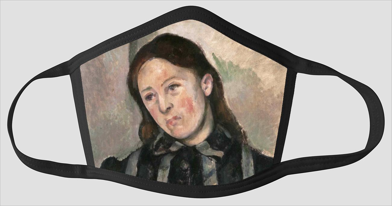 Paul Cezanne    French    1839 1906    Portrait of Madame Cezanne v6 - Face Mask