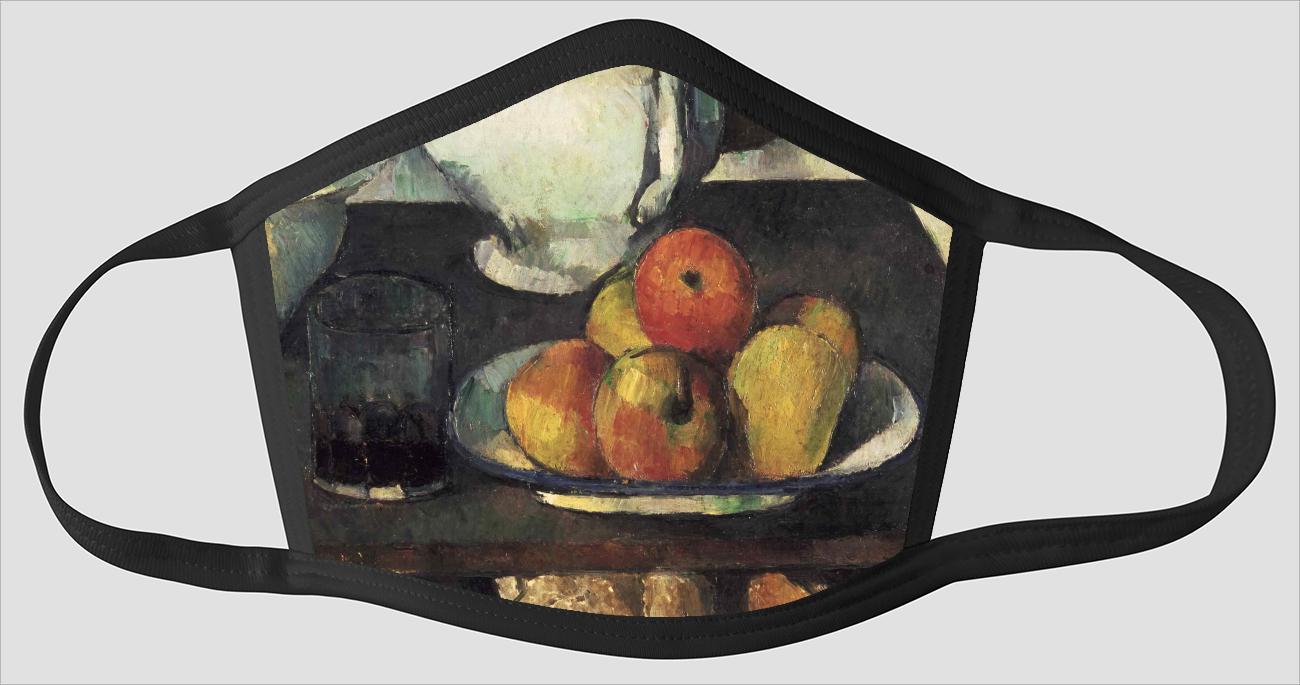 Paul Cezanne    French    1839 1906    Still Life with Apples and a Glass of Wine - Face Mask