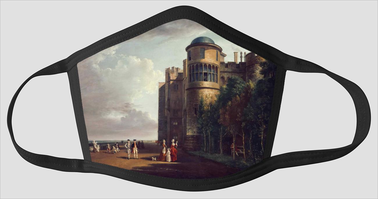 Paul Sandby    English    1730 1809    The North Terrace at Windsor Castle    Looking East - Face Mask