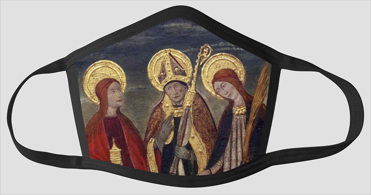 Pere Espalargues    Saints Mary Magdalene    Ermengold    and Catherine of Alexandria - Face Mask