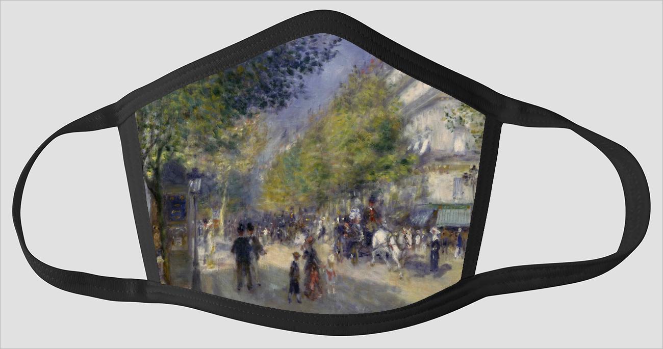 Pierre Auguste Renoir    French    1841 1919    The Grands Boulevards - Face Mask