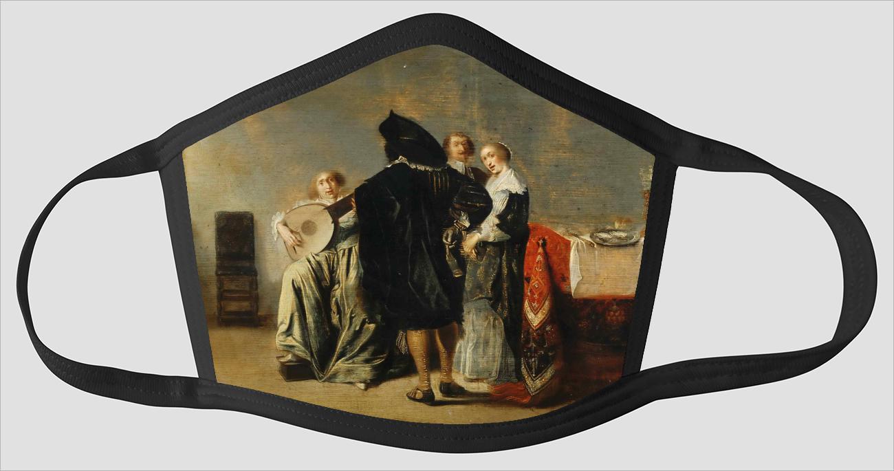 Pieter Codde    Dutch (active Amsterdam)    1599 1678    The Lute Player - Face Mask