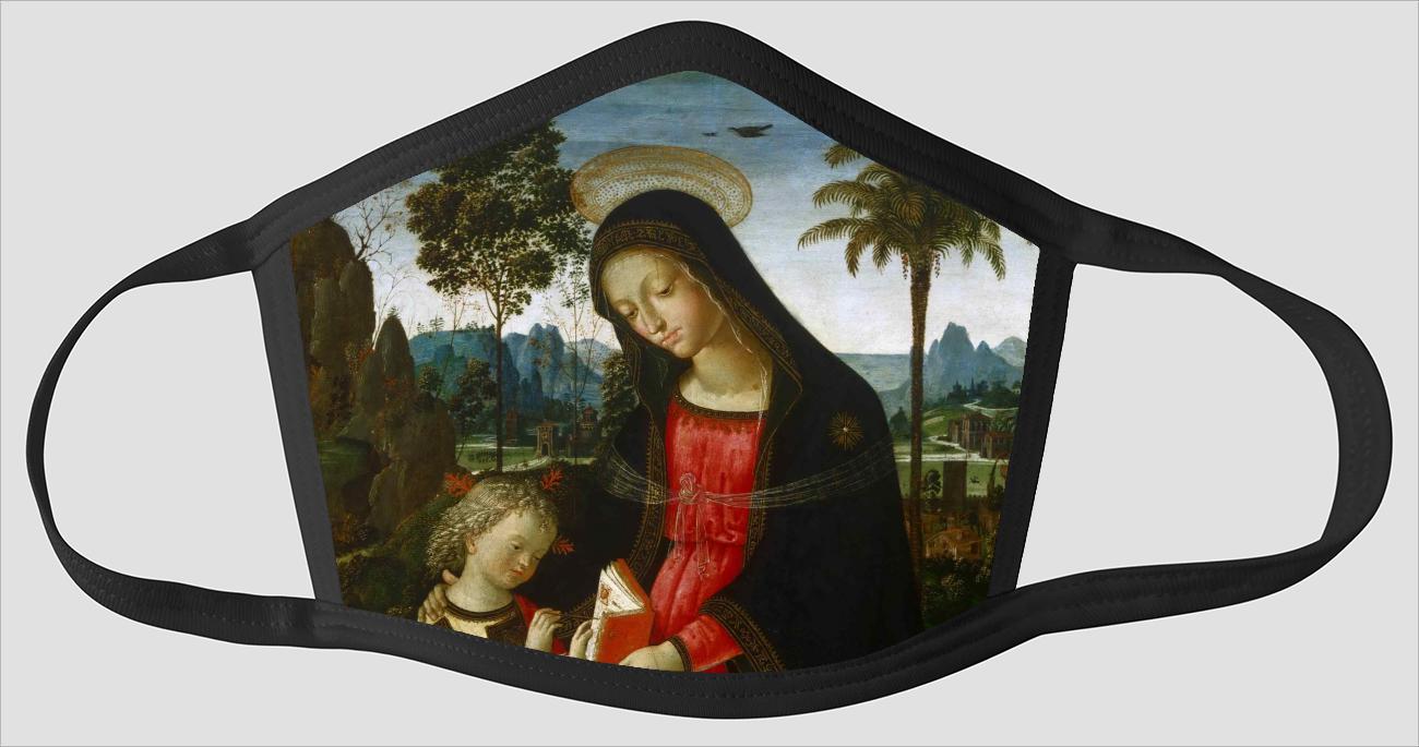 Pinturicchio (Bernardino di Betto)    Italian    Virgin Teaching Jesus to Read - Face Mask