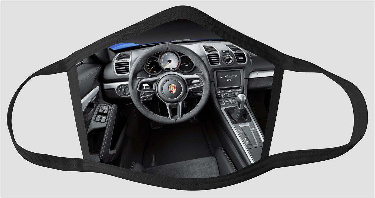 Porsche Cayman Steering Wheelv2542 - Face Mask