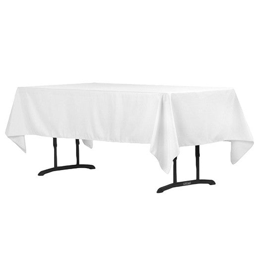 Rectangular Polyester Tablecloths - White