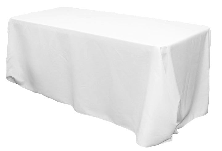 Rectangular Polyester Tablecloths - White