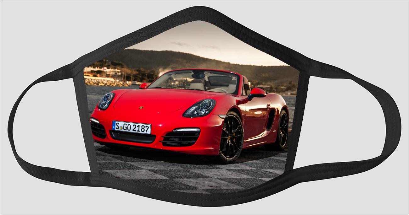 Red Porsche Boxster sv2598 - Face Mask