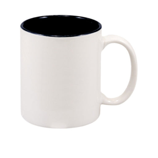 11 oz. White/BlackCeramic Mug