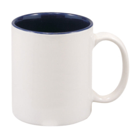 11 oz. White/BlueCeramic Mug
