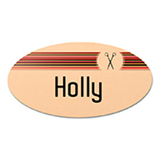 3" x 1.5" Gloss Gold UniSub Aluminum Oval Name Badge